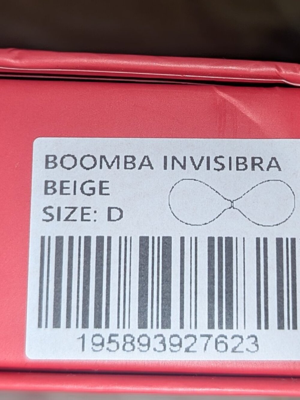 New Boxed BOOMBA Invisibra - Beige - Womens Size D - Picture 3 of 5